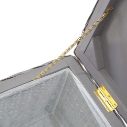 Boîte de rangement Gris 110 cm Rotin kubu naturel et acajou 561980561980