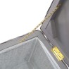 Boîte de rangement Gris 110 cm Rotin kubu naturel et acajou 561980561980