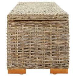 Boîte de rangement 110 cm Rotin kubu naturel et acajou solide 561981561981
