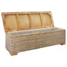 Boîte de rangement 110 cm Rotin kubu naturel et acajou solide 561981561981