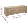 Boîte de rangement 110 cm Rotin kubu naturel et acajou solide 561981561981