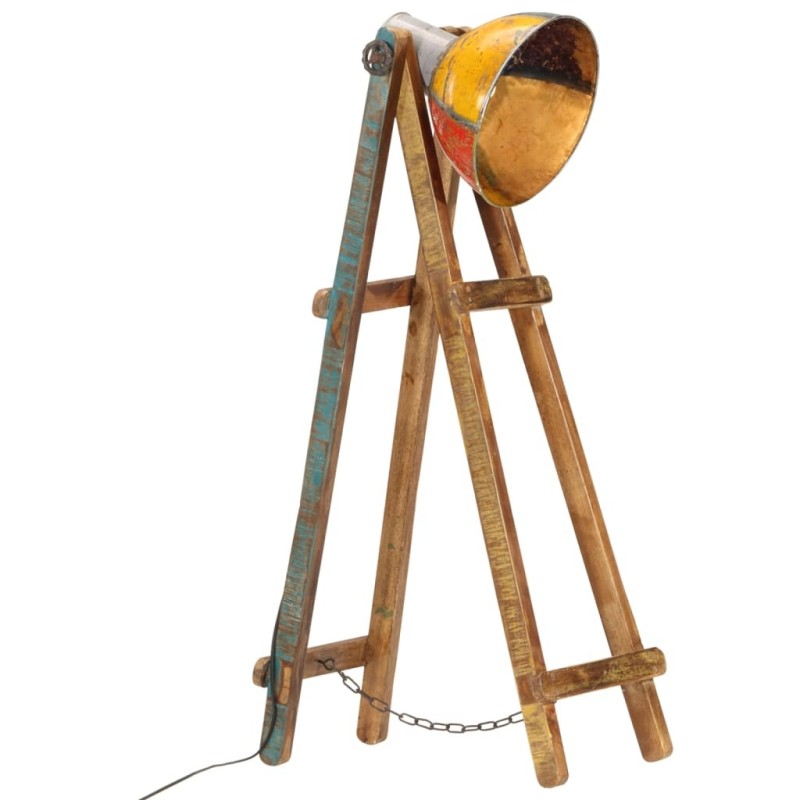 Lampadaire multicolore E27 bois massif de manguier 561982561982