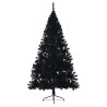 Demi sapin de Noël artificiel avec support Noir 180 cm PVC 561983561983