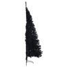 Demi sapin de Noël artificiel avec support Noir 180 cm PVC 561983561983