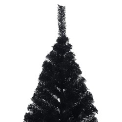 Demi sapin de Noël artificiel avec support Noir 180 cm PVC 561983561983