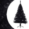 Demi sapin de Noël artificiel avec support Noir 120 cm PVC 561985561985