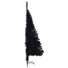 Demi sapin de Noël artificiel avec support Noir 120 cm PVC 561985561985