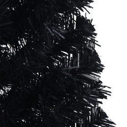Demi sapin de Noël artificiel avec support Noir 120 cm PVC 561985561985