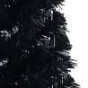 Demi sapin de Noël artificiel avec support Noir 120 cm PVC 561985561985
