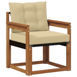 Canapé d’extérieur Bois d'acacia massif et Textilène Naturel 561996561996