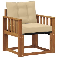 Canapé d’extérieur Bois d'acacia massif et Textilène Naturel 562000562000