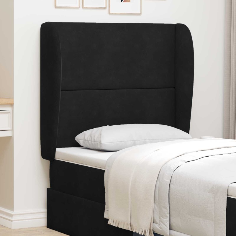 Oreille de tête de lit Noir 80 x 23 x 6 cm Velours 562012562012