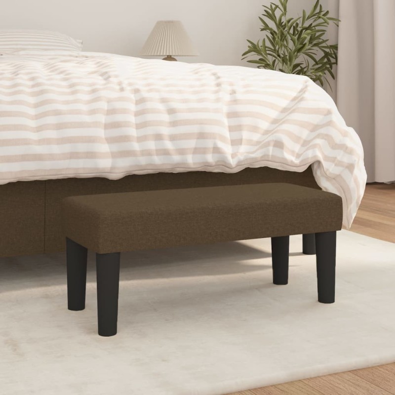 Banc Marron foncé 70x30x30 cm Tissu 562048562048