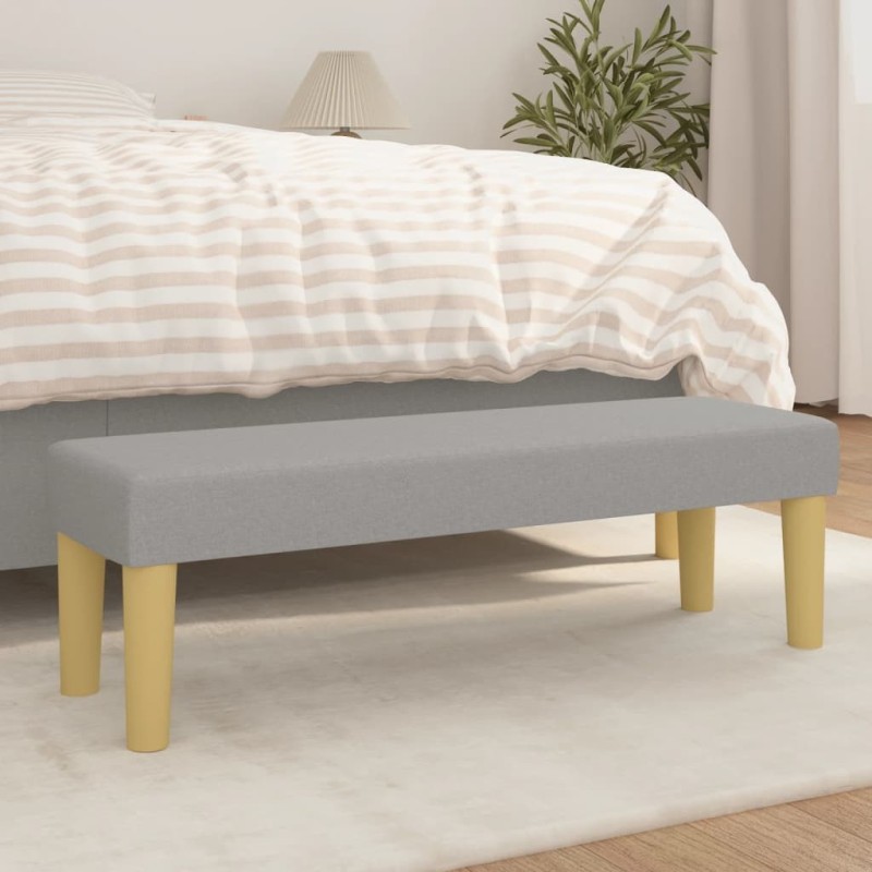 Banc Gris clair 100x30x30 cm Tissu 562051562051