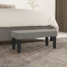 Banc Gris clair 70x30x30 cm Velours 562059562059