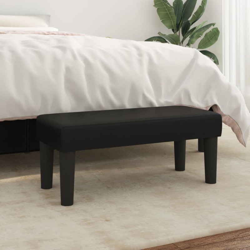 Banc Noir 70x30x30 cm Similicuir 562063562063
