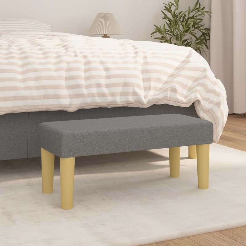 Banc Gris foncé 70x30x30 cm Tissu 562066562066