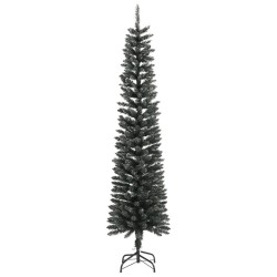 Sapin de Noël artificiel mince avec support Vert 240 cm PVC 562077562077