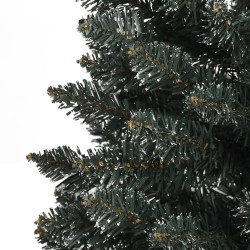 Sapin de Noël artificiel mince avec support Vert 240 cm PVC 562077562077
