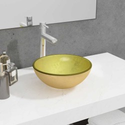 Lavabo Verre trempé 30x12 cm Doré 562102562102