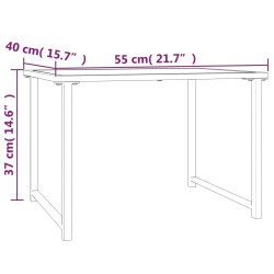 Table de jardin anthracite 55x40x37 cm acier 562104562104