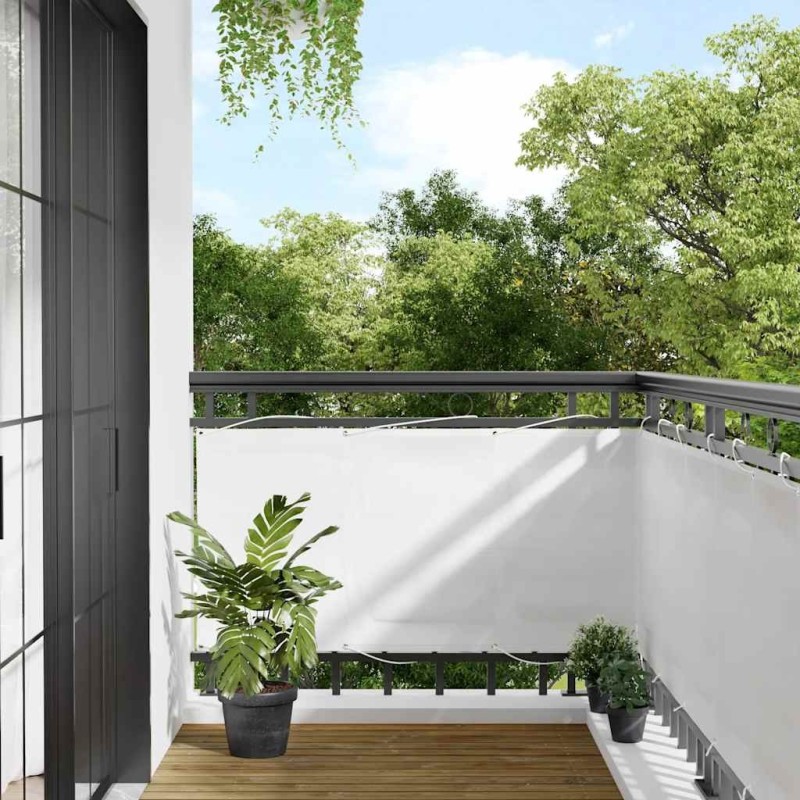 Écran de balcon blanc 75x1000 cm 100% polyester oxford 562174562174