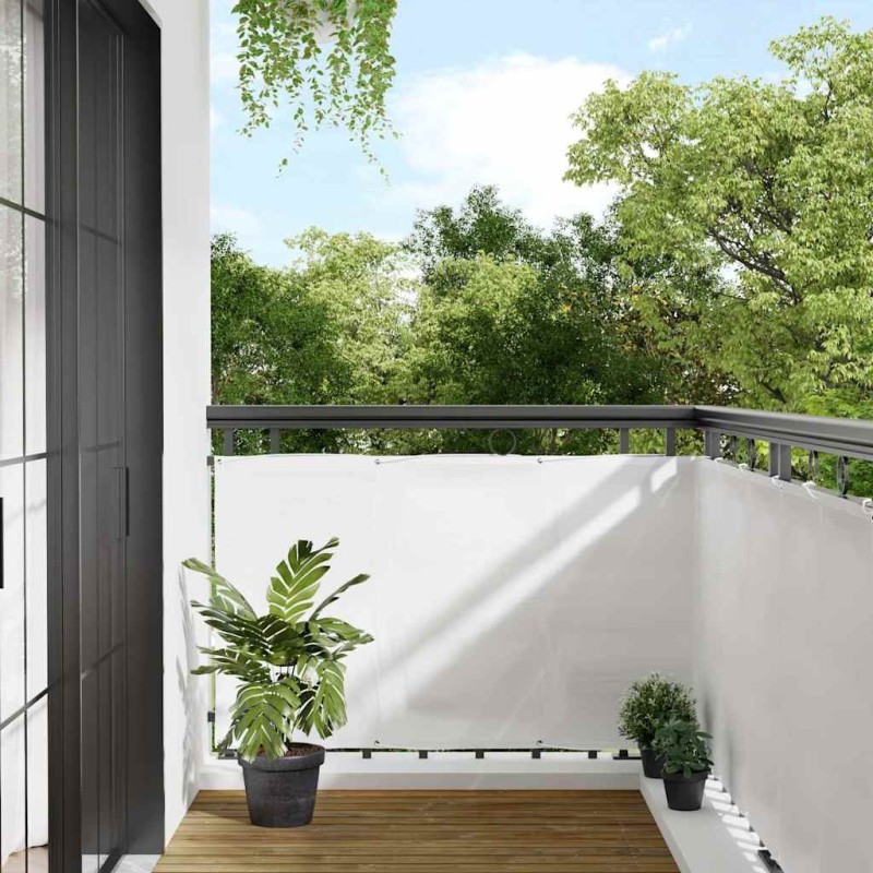 Écran de balcon blanc 90x800 cm 100% polyester oxford 562191562191