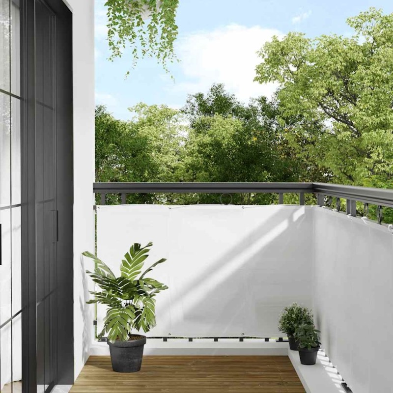 Écran de balcon blanc 90x1000 cm 100% polyester oxford 562207562207