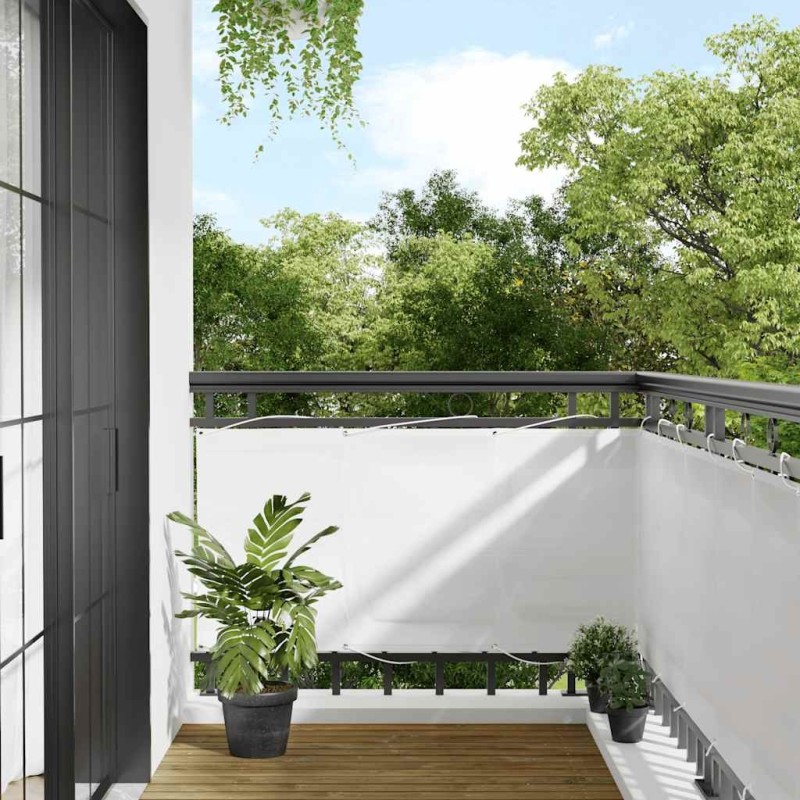 Écran de balcon blanc 75x700 cm 100% polyester oxford 562211562211