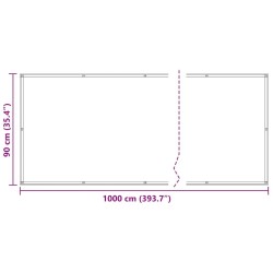 Écran de balcon anthracite 90x1000 cm 100% polyester oxford 562216562216