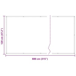 Écran de balcon anthracite 120x800 cm 100% polyester oxford 562218562218