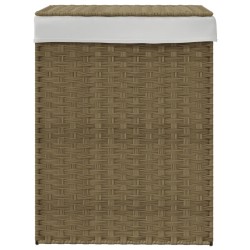 Panier à linge avec couvercle 46x33x60 cm résine tressée 562224562224