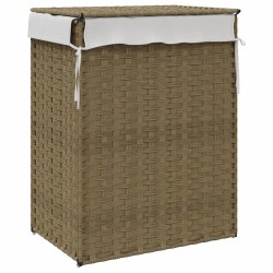 Panier à linge avec couvercle 46x33x60 cm résine tressée 562224562224