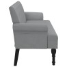Banc avec dossier gris clair 120x62x75,5 cm tissu 562225562225