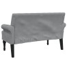 Banc avec dossier gris clair 120x62x75,5 cm tissu 562225562225