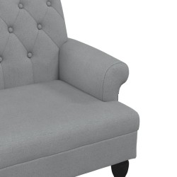 Banc avec dossier gris clair 120x62x75,5 cm tissu 562225562225