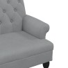 Banc avec dossier gris clair 120x62x75,5 cm tissu 562225562225