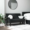 Banc avec dossier Noir 120x62x75,5 cm Tissu 562226562226