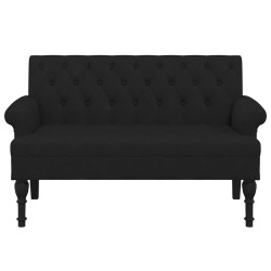 Banc avec dossier Noir 120x62x75,5 cm Tissu 562226562226