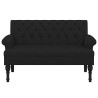 Banc avec dossier Noir 120x62x75,5 cm Tissu 562226562226