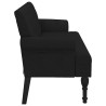 Banc avec dossier Noir 120x62x75,5 cm Tissu 562226562226