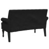 Banc avec dossier Noir 120x62x75,5 cm Tissu 562226562226