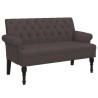 Banc avec dossier marron foncé 120x62x75,5 cm tissu 562227562227