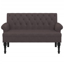 Banc avec dossier marron foncé 120x62x75,5 cm tissu 562227562227