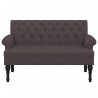Banc avec dossier marron foncé 120x62x75,5 cm tissu 562227562227