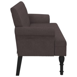 Banc avec dossier marron foncé 120x62x75,5 cm tissu 562227562227
