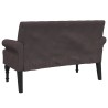 Banc avec dossier marron foncé 120x62x75,5 cm tissu 562227562227