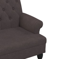 Banc avec dossier marron foncé 120x62x75,5 cm tissu 562227562227