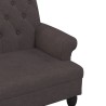 Banc avec dossier marron foncé 120x62x75,5 cm tissu 562227562227
