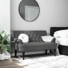 Banc avec dossier Gris foncé 120 x 62 x 75,5 cm Tissu 562228562228